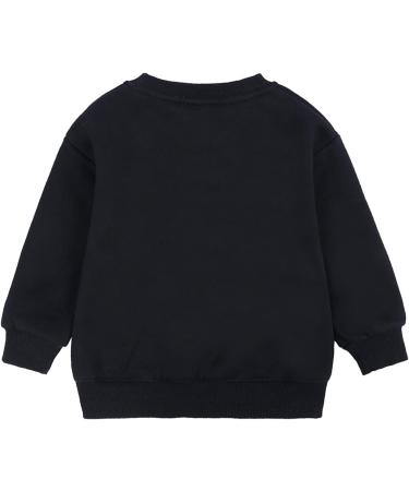 Girls' Solid Black Fleece Pullover Sweatshirt for Ages 2-3 | Top Babies Children's Cozy Coat - Buy Online on GoSupps.com