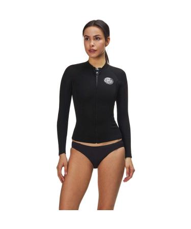 Rip Curl Womens Dawn Patrol 1.5mm Neoprene Wetsuit Coat Jacket - Stripe - Easy Stretch - Made Using 1-1.5mm Thickness 0090-Black 6