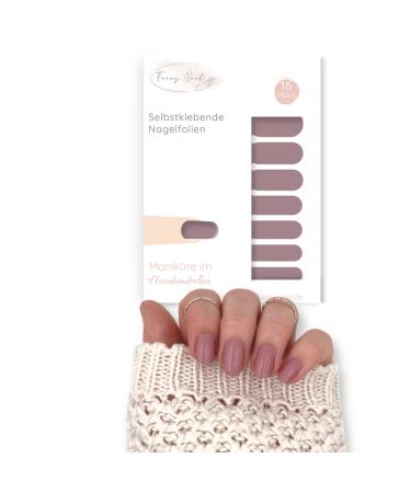 Fairy Nail nail foils in one color | Nail polish strips for fingernails | 16 nail stickers for the perfect manicure at home (Taupe) - Buy Online on GoSupps.com