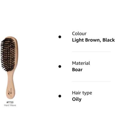 Magic Collection Hard Wave Brush Natural Boar Bristle Satin Finish Natural Wood Handle # 7720 - Buy Online on GoSupps.com