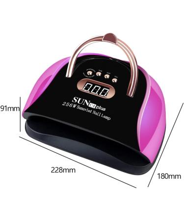 LASIEYO 256W UV LED Nail Lamp with Automatic Sensor and 4 Timer Settings - Professional Dual Light Bead Manicure Phototherapy Lamp for Gel Nail Polish Curing - Buy Online on GoSupps.com