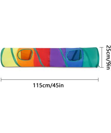 Shoze Cat Tunnel Collapsible Cat Toys Tunnel with 2 Peek Holes Rainbow Tunnel for Indoor Cats Pet Interactive Play Tunnels with a Play Ball Exercising Hiding Training and Running with Fun - Buy Online on GoSupps.com