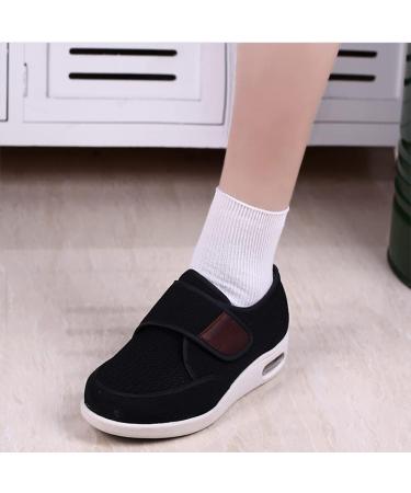 MFAJDHS Men's Diabetic Shoes - Adjustable Wide Walking Shoes for Elderly Diabetic Edema Swollen Feet - Size 9 Wide Black - Buy Online on GoSupps.com