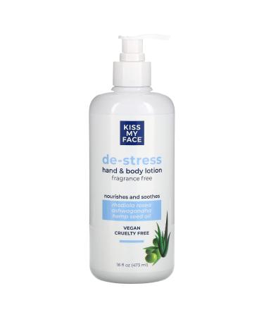 Kiss My Face De-Stress Hand & Body Lotion Fragrance Free 16 fl oz (473 ml)