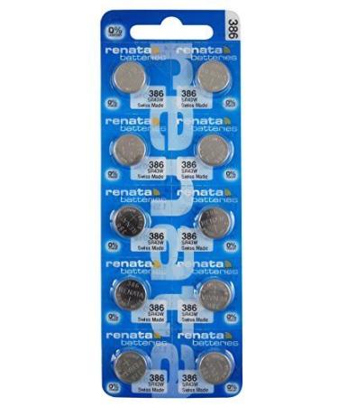 Renata Watch Battery 386 (Package of 10) by JewelrySupply