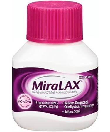Miralax 7-Dose 4.1oz (119g) - Pack of 3 - Buy Online on GoSupps.com