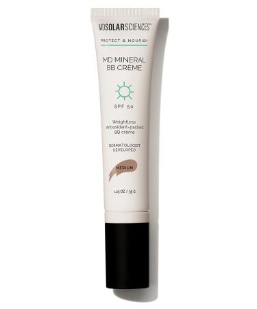 MDSolarSciences Crme Mineral Beauty Balm SPF 50 OilFree Tinted Matte BB Crme Perfects Skin Provides Broad Spectrum UV Protection Oz,Medium (Olive to Tan), Fragrance Free, 1.23 Ounce - Buy Online on GoSupps.com