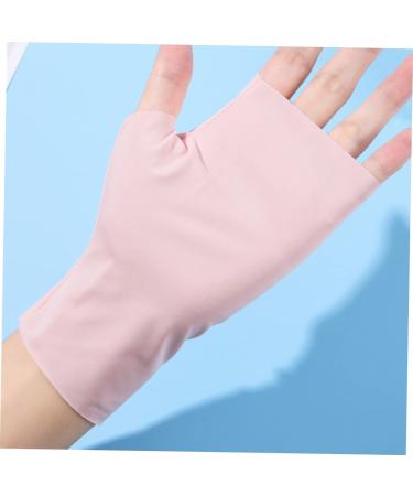 Healeved 2 Pairs Ice Silk Nail Gloves Nail Art Fingerless Gloves Gel Nail Lamp Gloves Uv Protective Sleeves Glove Gloves for Nail Manicure Gloves Anti Uv Pink Nylon Miss Care Anti Gloves - Buy Online on GoSupps.com