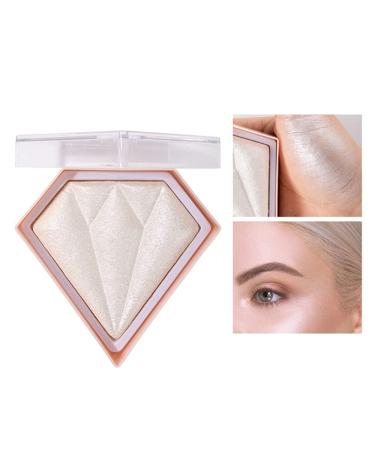 Face Glitter Blush Pink Shimmer Highlighter Blusher Powder Makeup Cosmetics Facial Contour Corrector Shine Rouge (#01 Pearl White)