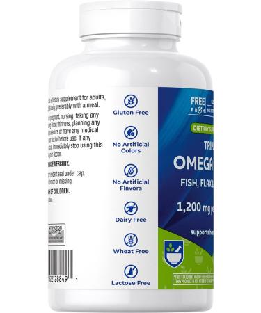 RA Triple Omega 3 6 9 Fish Oil - 120 Softgels for Healthy Heart Support with DHA  EPA  Flaxseed  and Borage Oil - Buy Online on GoSupps.com