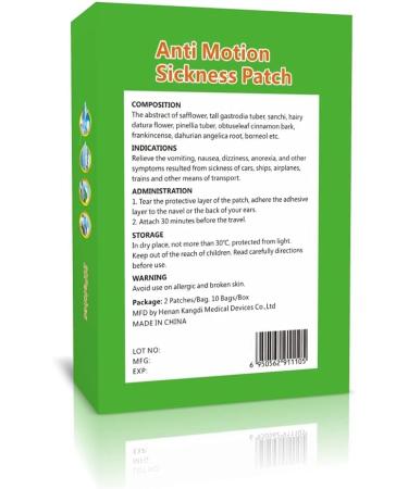 iFory Motion Sickness Patch 20 Count - Fast-Acting Relief for Nausea & Vomiting - Buy Online on GoSupps.com