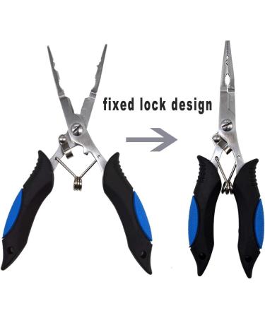 Amoygoog Stainless Steel Fishing Pliers - Multi-Tool Fishing Needle Nose Pliers with Sheath and Telescopic Lanyard - Cut Fishing Line with Ease - Buy Online on GoSupps.com