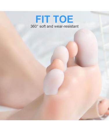10-Piece Silicone Gel Toe Caps | Breathable Toe Protection for Ingrown Toenail & Friction Pain Relief - Buy Online on GoSupps.com