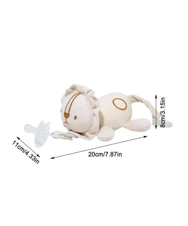 Beedozo Pacifier Holder Soft Toy | Lion Pacifier Clip - Safe Convenient & Stylish for Babies - Perfect for 0+ Months & Children's Parties - Buy Online on GoSupps.com