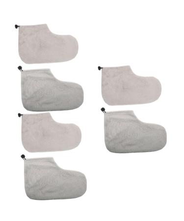 minkissy 3 Pairs Wax Therapy Warm Foot Cover Paraffin Heated Bag Medicated Socks Wax Bath Foot Hand Paraffin Booties Beauty Wax Foot Wrapping Cover Pedicure Foot Paraffin Foot Liners Plush