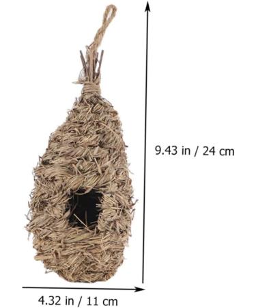 Buy Besportble Oval Bird Nest - Hanging Bird Cage for Outdoor Use Straw Braided Pet Bed for Birds - Buy Online on GoSupps.com