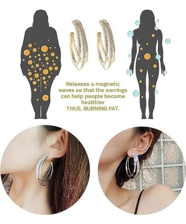Lymphatic Activity Hoop Earrings Lymphatic Diamond Hoop Earrings Magnetic Earrings for Weight Loss Women Lymphvity Magnetic Therapy Earrings (2 Pairs-Q) - Buy Online on GoSupps.com