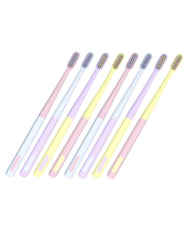 Gleavi 8st Macaron toothbrush ergonomic light toothbrushes for adult household toothbrush travel toothbrush cleaning brush adult toothbrush tools for tooth cleaning Japanese