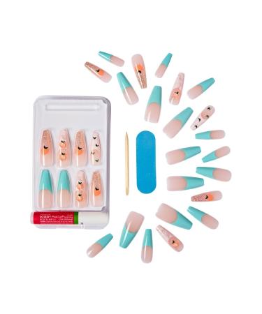 KISS False Nails Kit - X-Long Coffin Shape Gel Fantasy Nails | Color Changing Accent & Long-Lasting | Ready to Wear with Glue Included - Buy Online on GoSupps.com