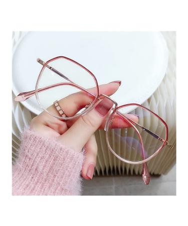Blue Light Blocking Anti UV Computer Readers Round Reading Glasses Large Flat Light Mirror Presbyopic Glasses +1.50 Rose Golden