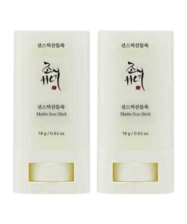 Joseon Matte Korean Sunscreen Stick | Relief Organic Sunscreen SPF50 PA++++ | Korean Skin Care Glow Deep Serum Suit for All Skin Types (2 PACK)