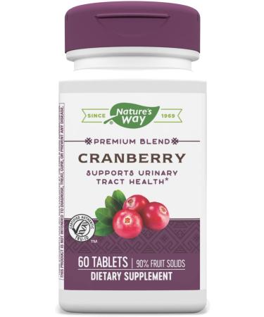 Nature's Way Standardized Cranberry; 90% Fruit Solids per serving; Gluten Free; Vegetarian; 60 Count