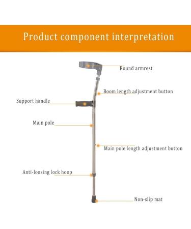 Forearm Crutches Adjustable Canes Crutches - Adult Standard Featherweight Aluminum Fore-Arm Crutch has Aluminum Casting on Handle for Extra Strength Double Adjustable Both The Hand - Buy Online on GoSupps.com