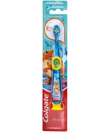Colgate Dinosaur Toothbrush & Kids Fluoride Toothpaste Bundle | Extra Soft Bristles | Ages 2-5 | Cavity Protection | Bubble Fruit Flavor | 2 Pack - Buy Online on GoSupps.com