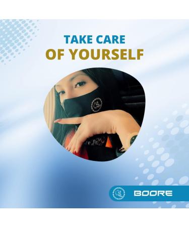 BOORE Washable Face Mask - Reusable 3 Layer Cotton Adjustable Fit for Gym & Recreation - Black for Men & Women - Buy Online on GoSupps.com