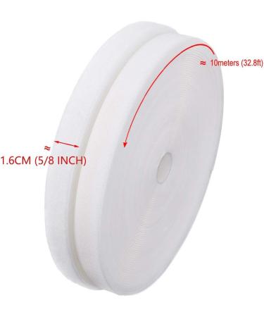 White Sew On Hook and Loop Tape Fastening - 5/8'' x 10M Nylon Fabric Tape - Buy Online on GoSupps.com