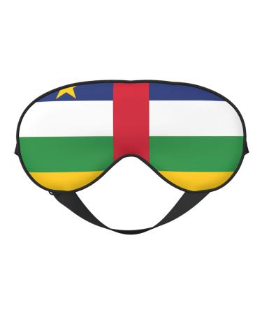 Central African Flag Reversible Polyester Sleep Mask with Adjustable Strap for Ultimate Comfort and Light Blocking