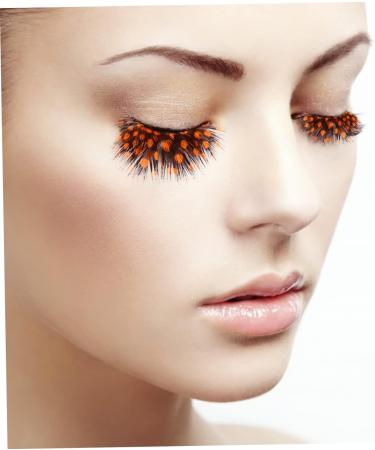 2 Pairs False Eyelashes Fake Eyelashe Spotted False Eyelashes False Eye Lashes Orange Party Lashes Costume Lashes Nativity Costumes Synthetic Eye Lashes Halloween Extend 5x3cm Orange - Buy Online on GoSupps.com