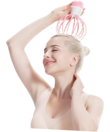 Healvian 2-in-1 Electric Scalp Massage Brush & Scratching Post - Pink Baby Octopus Design for Ultimate Head Relaxation & Tingling Relief | International Shipping Available - Buy Online on GoSupps.com
