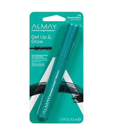Almay One Coat Get Up and Grow Mascara Blackest Black 0.21-Ounce - Pack of 2 - Buy Online on GoSupps.com