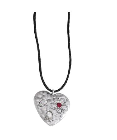 Oralgos punk metal flower trailer necklace heart follower choker trendy short collarbone necklace fashion jewelry for every occasion love