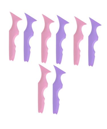 Balacoo 8 Pcs Silicone Beauty Ruler Makeup Eyeliner Mascara Applicator Lipstick Makeup Tool Blindfold Face