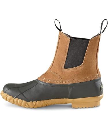 Guide Gear Men's Pull-On Insulated Leather Duck Boots - Waterproof 400g - Tan - Size 10 - Buy Online on GoSupps.com