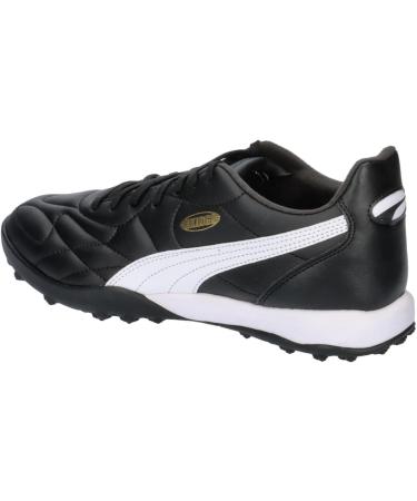 PUMA Men's King Top TT Football Boots - 44 EU | Black White & Gold | International Shipping Available - Buy Online on GoSupps.com