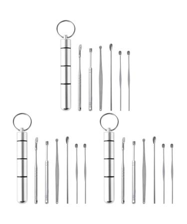 FRCOLOR Ear Buds Ear Buds Ear Buds Limpiador De Oidos 18 pcs Tool Remover Wax Ear Pickers Cleaner Steel Earpick Care Curette Pick Stainless Clean Spoon ANC Earbuds Ear Plugs Ear Plugs Ear Plugs