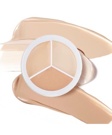 Concealer Contour Palette with Brush - 3-in-1 Color Correcting Highlight and Contour Makeup Kit for Dark Circles - Waterproof & Long-Lasting Formula - Buy Online on GoSupps.com