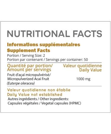 Amazon Andes Acai Berry Capsules - Antioxidant Rich Immune Support Gluten Free Non-GMO Vegan - 100 Veg Pills (500mg - Buy Online on GoSupps.com