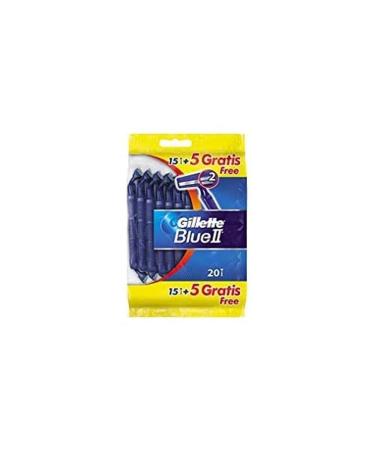Gillette Blue II Disposable Razors 20 Razors - Buy Online on GoSupps.com