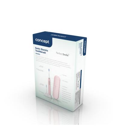 Concept Home Appliances ZK4012 Sonic Electric Toothbrush - Travel Ready 2 Brush Heads (Daily Clean + Sensitive) 38 000 Vibrations/Min Pink - Buy Online on GoSupps.com