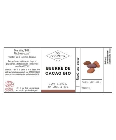 Buy Organic Cocoa Butter - MY COSMETIK - 200 ml | Natural Skin Moisturizer for All Skin Types - International Shipping Available - Buy Online on GoSupps.com