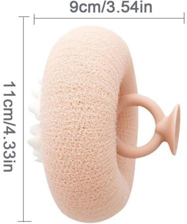 Super Soft Sunflower Suction Cup Bath Ball - 2024 | 2-in-1 Exfoliating Sponge Pouf for Men & Women - Purple - Buy Online on GoSupps.com