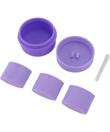 Travel Silicone Makeup Containers Trinkets Pills Silicone Cream Jars with Spoon Leakproof Portable for Outdoor (Purple) - Buy Online on GoSupps.com
