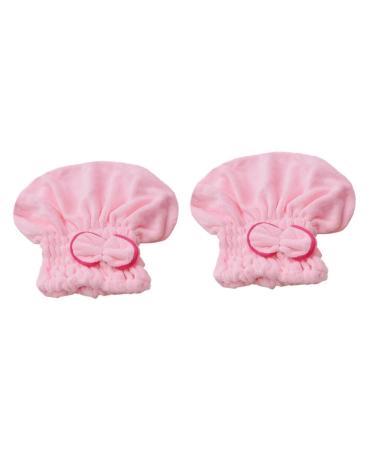 MAGICLULU 2pcs Microfiber Hair Drying Cap Microfiber Washcloth Quick Dryer Hat Women Womens Bandana Shower Cap Turbans for Women Washcloths Fast Drying Cap Pink Elastic Hair Towel Women's Pinkx2pcs mediumx2pcs