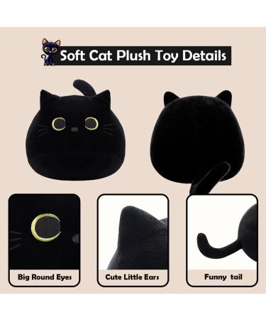 DNFASCHI Black Cat Plush Pillow Toy - Soft Stuffed Animal Cat Plushie for Kids - 20cm Cute Black Cat Stuffed Doll - Birthday for Boys Girls (Black-20cm) (HMHM20CM) - Buy Online on GoSupps.com