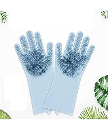 ESASAM Cleaning Gloves Silicone Dishwashing Gloves Household Kitchen Blue Green (15.5 * 34.5cm) Multifunctional Durable Thick Housework Gloves - Buy Online on GoSupps.com