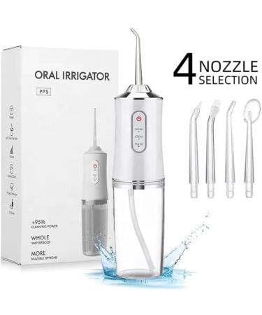 Irrigador Dental Inal mbrico Port til Rosa - 4 Puntas 3 Modos Recargable | Limpiador Bucal y Cepillo Autom tico - Buy Online on GoSupps.com